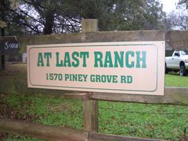 Engraved Sign At Last Ranch