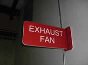 Engraved Sign Exhaust Fan